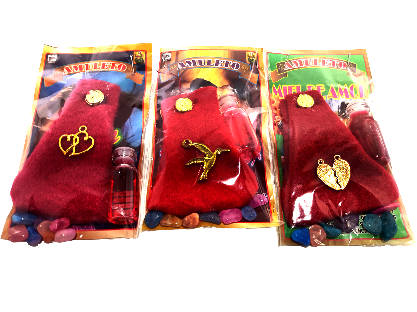 AMULETOS DE  VARIOS BOLSA Y DIJE