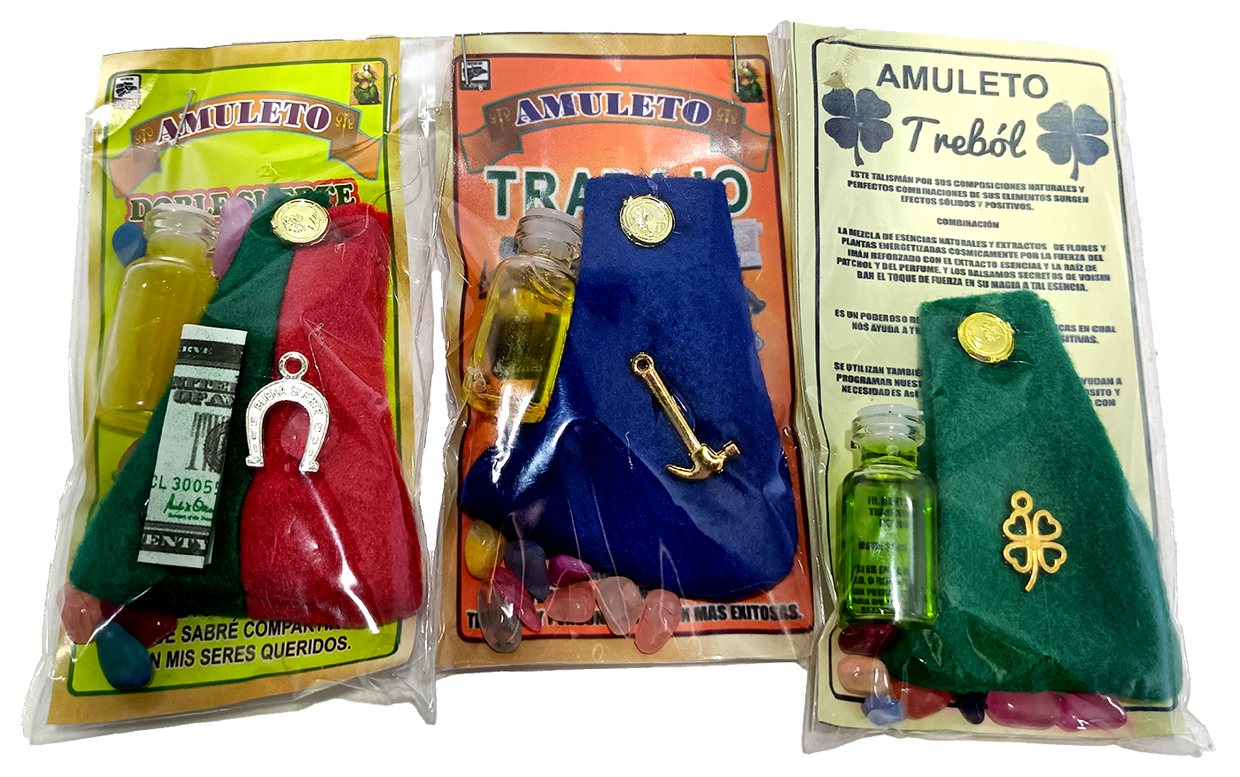 AMULETOS DE  VARIOS BOLSA Y DIJE