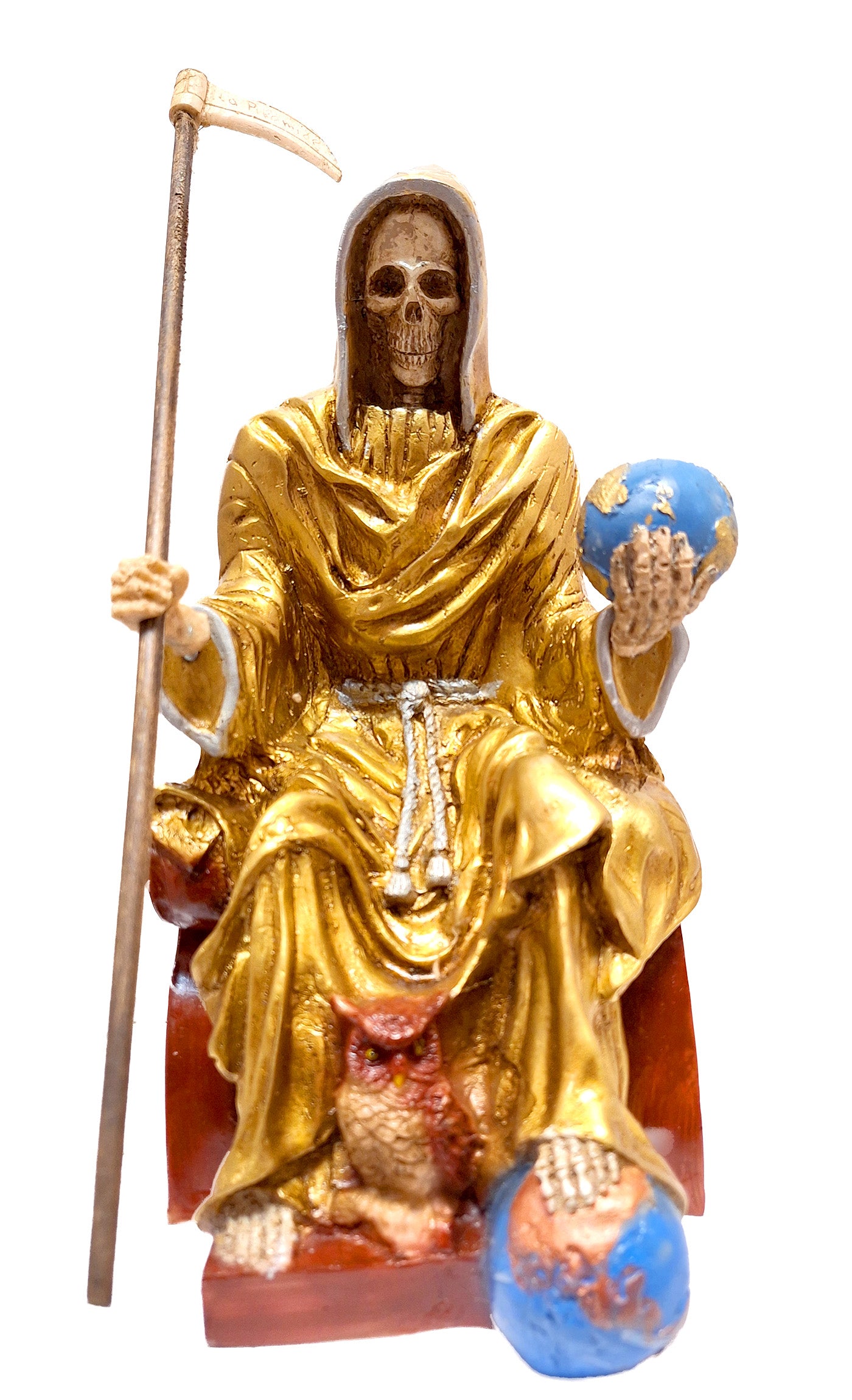 Muerte Sentada Pie Mundo  28Cm Pesada