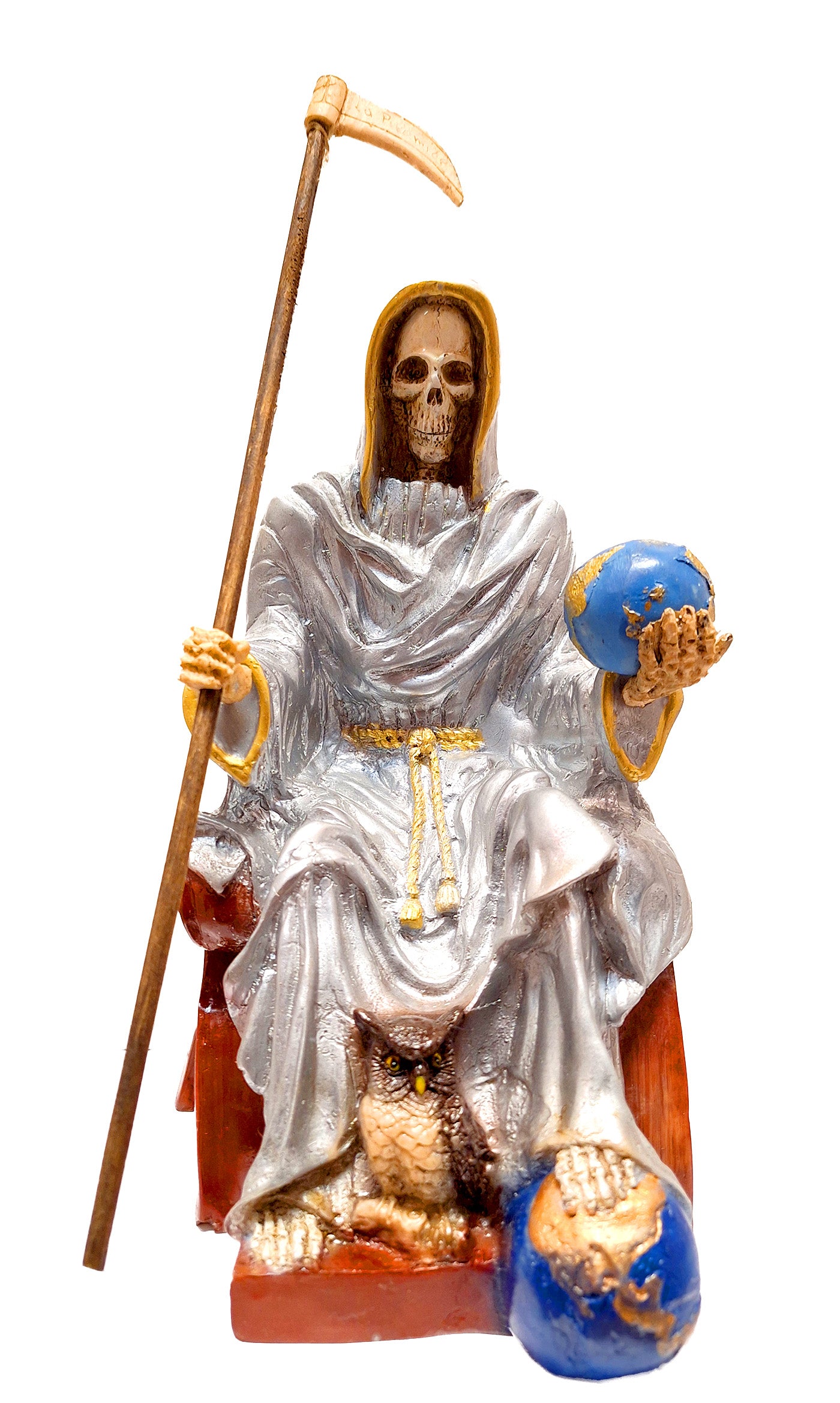 Muerte Sentada Pie Mundo  28Cm Pesada